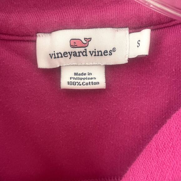 Vineyard Vines Pink/Green and Blue Plaid PullOver 1/4 Zip Sweatshirt Sz S - Picture 4 of 4